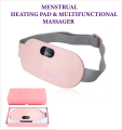 Portable Menstrual Cordless Heating Pad Electric Wireless Heating Massager Pad for Lower Back Stomach Pain Relief Period Cramps Comfier Belly Device USB Warming Waist Belt, 3 Heat Levels 4 Modes. 