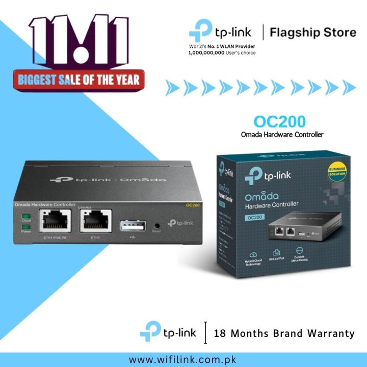 TP-Link Omada Hardware Controller OC200 Omada Switch Wi-Fi Network Cloud Controller - 18 Months Brand Warranty