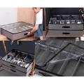 12 Pairs of Shoes Under Bed Shoe Organizer Bag Hard Solid Fabric with Clear Plastic Zip Cover Store up to. 