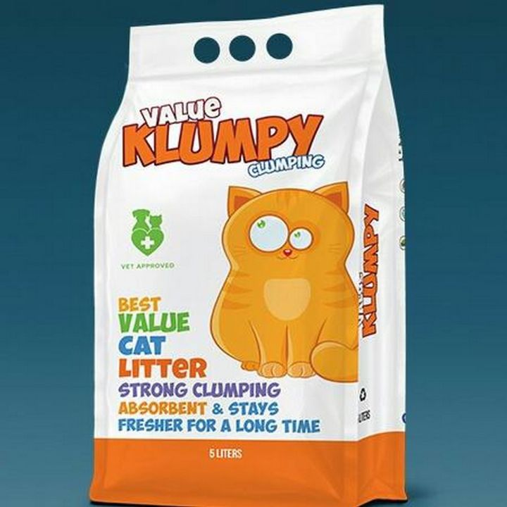 Klumpy Value Klumpy Clumping Cat Litter - 5 Litre & 20 kg - High Absorbent Cat ...