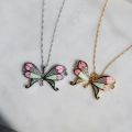 Winx the Club Butterfly Pendant Design New Fashion Pop Colorful Butterfly Pendant Romantic Beautiful Necklace Jewelry. 