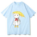 Weathering with you tees cartoon print tshirt men casual breathable T-shirt 100% cotton loose shirts unisex prevalent clothes. 