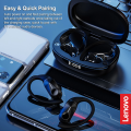 New Lenovo LP75 BT5.3 Wireless Headphones with Mic Ear-hook Sports Headset Sweatproof Earphone In-ear Earbuds Charging Box Battery Display. 