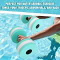 Aquatic Dumbbells, 2PCS Water Aerobic Exercise Foam Dumbbell Pool Resistance, Detachable Water Aqua Fitness Barbells Hand Bar Exercises Equipment for Weight Loss. 