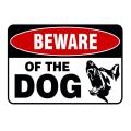 Beware Of The Dog Logo Iron Sign, There Are Dogs  Metal Warning Sign. 