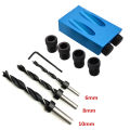 14Pcs Hole Jig Kit 6-10mm Angle Drill Guide Set Woodwoorking Tool Hole Puncher Locator Jig Drill Bit Carpentry Tools. 
