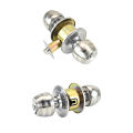 "Stainless Steel Round Lever Handle Door Lock - Mortise Entry Lock for Bedroom, Secure Knob, Heavy-Duty Door Handle, Modern Door Hardware, High-Quality Lockset with Secure Locking Mechanism". 