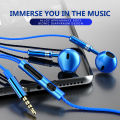 DISOUR Original 9D Surround Bass Hifi Metal Wired Earphone With Mic Waterproof Sweatproof Sport Gaming Music Headphone 3.5MM AUX Headset For Samsung/Xiaomi/iPhone/Huawei/Oppo/Vivo/PC. 