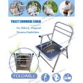 Home care adult adjustable potty bedside foldable commode chair for elderly or disabled. 
