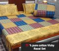 Vicky Razia set 6 pcs Qualited all pcs 100% Pure Cotton Fabric Bed sheet Qualited Razia Qualited. 