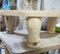 1 pcs Original Wood 13.5 inch Patra without Polish with 4 inch stand / paya width 3/4   For Making Roti Chakla, Perfect for Making Chappati dough making 4 inch hight  kitchen use wood patra. 