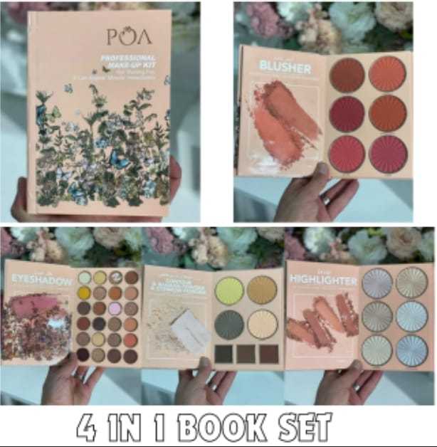 Makeup city POA color board Professional make-up set eyeshadow blush highlight contour eyebrow powder 4 in 1 super  book