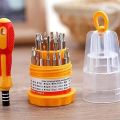 Pachkas kit Mini-Mobile open kit- 31 In 1 Screw Driver Set For Tool Kit For Mobiles, PDA, Laptop, Yellow, 33 Pieces. 