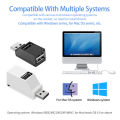 Kebidu 3 Ports USB Hub Adapter - USB 2.0 3.0 High-Speed HUB Splitter - for PC Computer Laptop. 