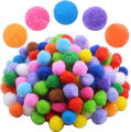 Pom Pom Fluffy Ball - Assorted Colors - Art Supplies for DIY Crafts and Hobbies (Pack of 100-80-60Pcs). 