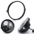 Universal Black 5.75 Inch Aluminum Round Headlight Housing Headlamp. 