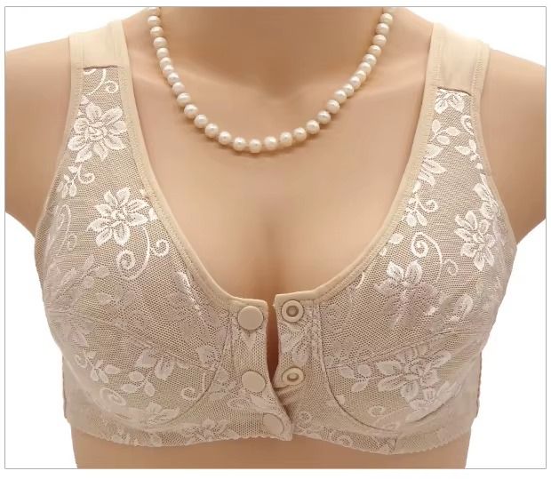 Front Open 3 Button Nursing Maternity Bra for Women's Non-Wired Non-Padded