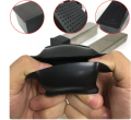 Black Square Black Rectangle12-Pcs PVC Rubber for Chair Legs Chair Legs Caps Table Legs Caps Furniture Pads Pipe End Cap Table Legs Caps Anti-slip Floor. 