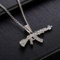 【HOT】 Fashion Choker Necklaces For Women 2022 Gun Cross Pendant Crystal Rhinestone Chain Necklace Women Men Punk Chains Jewelry Gift. 