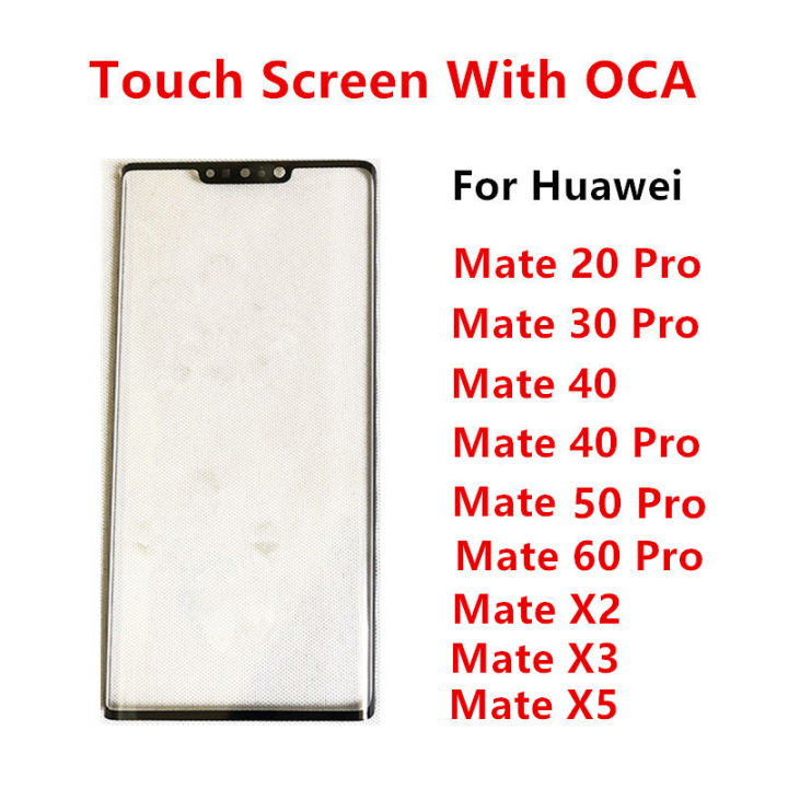 Outer Screen For Huawei Mate 60 Pro X5 X3 50 40 30 20 X2 Touch Panel LCD Display Front Glass Cover Repair Replace Parts + OCA