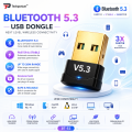 Mini USB Bluetooth Dongle 5.3 Wireless Adapter Plug and Play PC Laptop Desktop High Speed Data Transfer Stable Connectivity Headphones Speakers Mouse Keyboard Game Controller and Other Bluetooth Devices. 