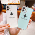 Infinix Zero X Zero X Pro X6810 X6811 X6811B Maple Leaf Square Edge Pattern Casing Plated Phone Shell Luxury Plating Soft Phone Case. 