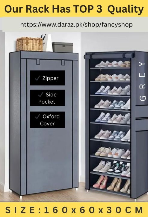 multi layers Shoe Racks portable for 20 to 36  pairs washable cloth cover , 12mm steel pipes  shoe cabinet Storage