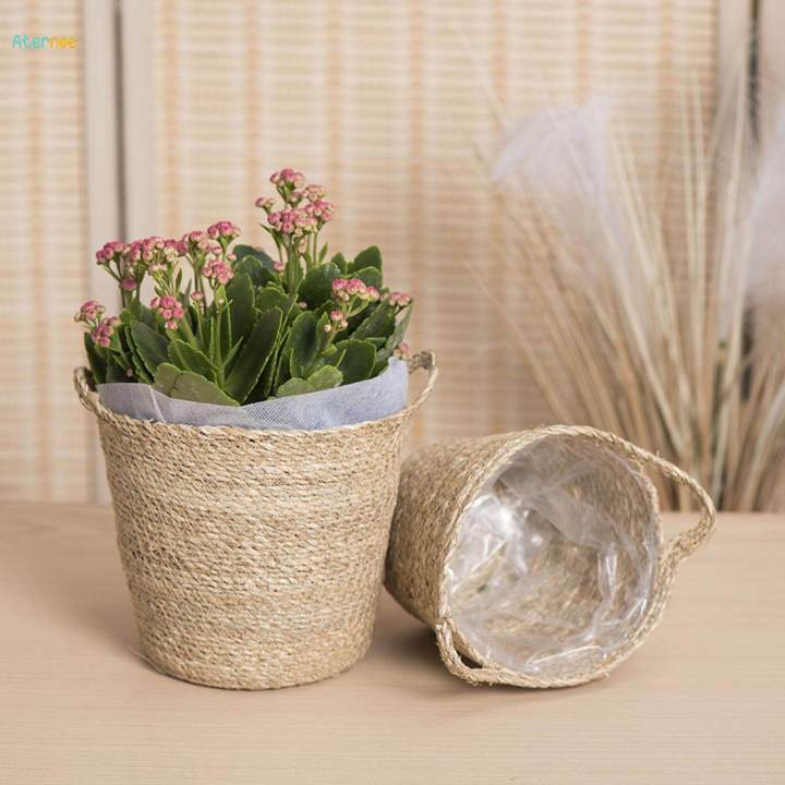 Woven%20Planter%20Basket%20Seagrass%20Plant%20Basket%20with%20Liner%20Lawn%20Flower%20Pot%20Cover%2015cmx20cmx11cm%20-%20Image%206