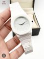 Black Arabic Aura Watch for Men Stylish Luxury Watch Arabic Dial Quartz Movement Unisex Fashion Watch with Arabic Numerals Fiber Chain Butterfly Clasp Premium Business Casual Wrist Watch. 