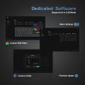 Tezarre TK63 Wireless Keyboard Bluetooth/2.4G/USB Wired 60% Mechanical Gaming Keyboard RGB Backlit PBT Pudding Keycaps Hot-Swappable. 