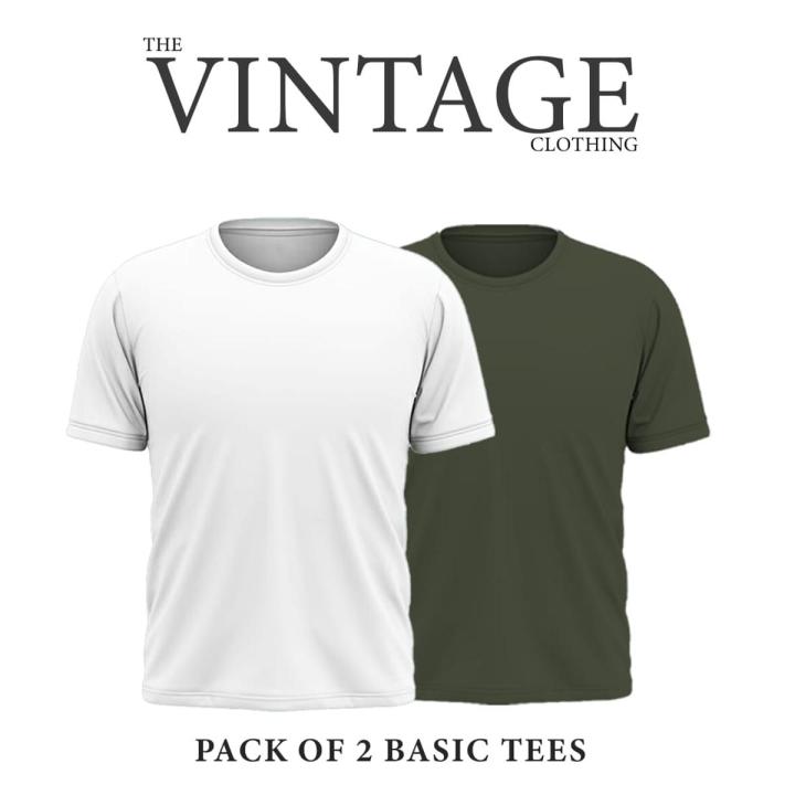 The Vintage Clothing pack of 2 premium quality Tshirt For Men for men and women