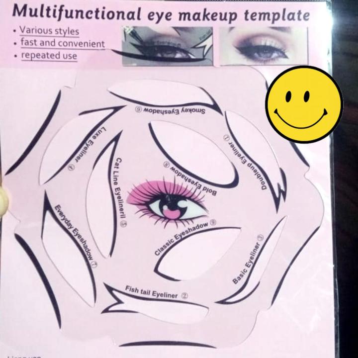 9 in 1 Printable Cat Eye Makeup Stencil Stencils Eyeliner Template - Smoky Makeup Guide, Cat Eye Liner Quick Tool Makeup Accessories&gt;Makeup Brushes & Sets
