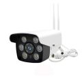 Outdoor IP Wireless Camera, HD 1080P WiFi CCTV Surveillance Camera, Weatherproof - Night Vision - LED Lights - Two Way Audio - Motion Detection - SD Card Slot - V380 - Free Camera Stand + Power Adapter. 