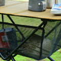 Portable Folding Table Storage Net Shelf Bag Stuff Mesh For Picnic Outdoor Camping BBQ Kitchen Folding Table Rack Outdoor Desk. 