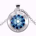 marvel avenger endgame Iron Man arc reactor necklace Tony Stark Necklace Quantum Realm pendant action Figure toy cosplay men kid. 
