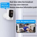 Outdoor indoor Wireless Security CCTV Camera, Rechargeable Battery Powered, 1080P Wi-Fi Home Sùrveillànce Camera with Night Vision, IP66 Waterproof, PIR Motion Detection, for iOS & Android. 