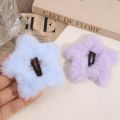 Sweet Y2k Plush Star Hair Clip - Girls Handmade BB Pins - Hair Bow Barrette Headwear - Slide Clips - Women Cute Star Hairpin - Hair Accessories. 