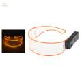 LED Visor Glasses Cybergoth Goggles Cosplay Party Eyewear Orange. 