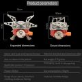 Foldable Camping Stove, Portable Hiking Stoves Easy Cleaning Non Slip Simple Operation Stable Electronic Ignition Device for Fishing. 
