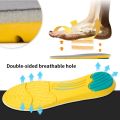 【Footprint】 EVA Elastic Memory Foam Breathable Shoes Insoles For Men And Women Sports Function Shoes Pad Size 35-45. 