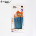 Professional 12pcs Multi Shapes Artist Paint Brush Set Watercolors Acrylic Oil Painting Supply Nylon Hair for All Purpose Artist Professional Kits. 