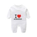 3m-24m kostium dla dzieci kombinezon dla noworodka czerwony M fasola dziewczynka Onesie z długim rękawem okrągły kołnierz wiosna/jesień ubrania Romper. 