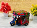 Truck Art Miniature Rickshaw Model | Handcrafted Souvenir. 