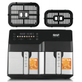 RAF Kitchen Appliance Double Two Dual Zone 2 Basket LCD Display Touch Screen Smart Digital Air Fryer R.5342 - 2500W. 