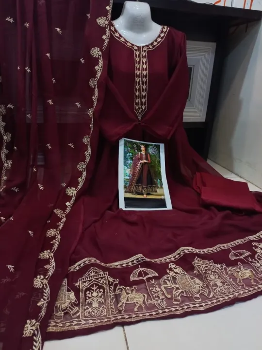 Stylish%20Collection%20Stitched%20Printed%203pc%20Maxi%20Dress%20for%20Women%20%7C%20Maxi%20Stuff%20Chiffon%20Border%20Shahi%20Embroidery%20With%20Neck%20Embroidery%20Dupatta%20%7C%20Maxi%20Dress%20outfits%20for%20women%20%7C%20Women's%20fashion%20Maxi%20dresses%20%7C%20Long%20Farok%20for%20Girls%20-%20Image%205