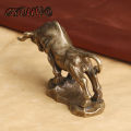 Retro Copper Animal Home Decor Brass Wall Street Bull Sculpture Animal Statue Miniature Figurine Office Desk Home Decoration. 
