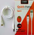 Links Type-c  Cable fast charging and Data cable 1.2 M, 3A. 