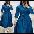 Stylish Pocket Long Frock for Women - Casual Frocks for Women. 