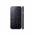 Samsung Galaxy S3 Black Crocodile Leather Texture Skin - Back & Sides. 