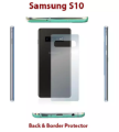 Samsung S10 Plus Back Protector With Border Coverage For S10 Plus - Soft. 